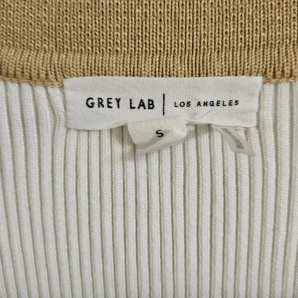 Grey Lab Crop Ribbed Sweater - Picture 3 of 4